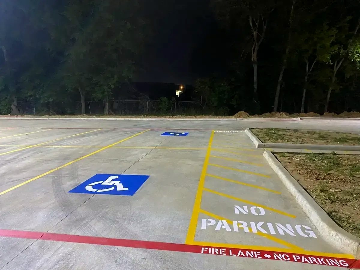 ADA-compliant striping completed overnight